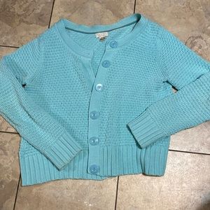 Christopher & Banks women’s cardigan, soft muted tourquoise, button down front,